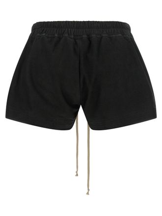 Rick Owens Womens Black Lamb Leather Bermuda Shorts
