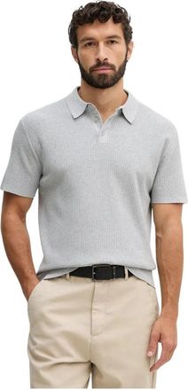 Michael Kors Gekreukt Katoenen Poloshirt - Heren - V-hals truien - Grijs - S - Katoen - Truien & Vesten