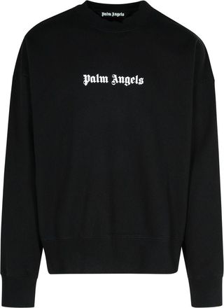 Palm Angels Black Cotton Sweatshirt