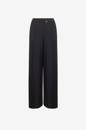 Twinset Hose mit weitem Bein und Falten