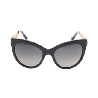 Dolce & Gabbana Pre-owned Accessories, female, Black, Size: ONE SIZE Pre-owned Flower Decoration Gradient Lens Sunglasses