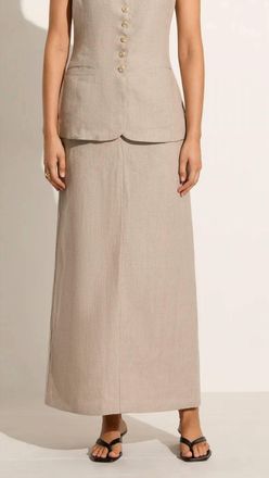 Faithfull The Brand Nelli Midi Skirt In Natural