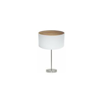 Fabrilamp Fabrilamp - Sobremesa Tatiana 1xe27 Niquel/blanco-mad.clara 63x30x30 Cm