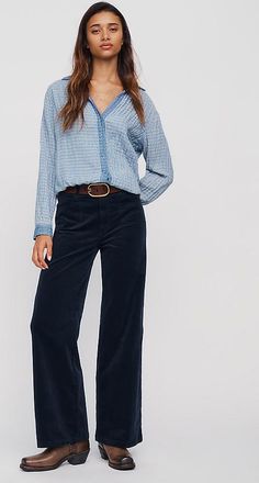 Paige Anessa Corduroy High Rise Wide Leg Jeans