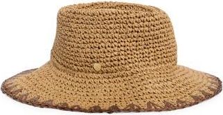 Vince Camuto Telescope Whipstitch Sun Hat in Tan at Nordstrom Rack