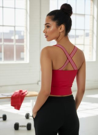 H.I.S Crop-Top H.I.S, Damen, Gr. XL (48/50), rot, Single Jersey, Obermaterial: 95% Baumwolle, 5% Elasthan, unifarben, Tops Crop-Top