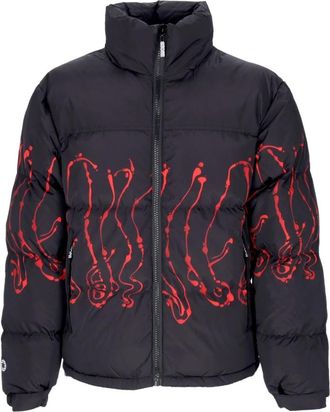 Octopus Zwarte Puff Jas voor Mannen - Heren - Winterjassen - Zwart - XS - Polyester - Jassen