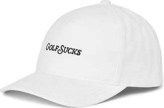 Travis Mathew Golf Sucks Six-Panel Snapback Cap in White at Nordstrom