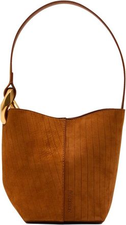 J.W.Anderson Shoulder Bags, female, Brown, ONE SIZE, Corner Small Bucket Bag
