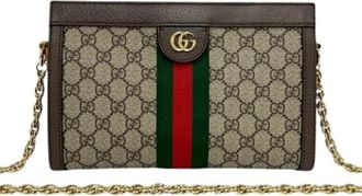 Gucci Pre-owned Cross Body Bags, female, Beige, Size: ONE SIZE Pre-owned Ophidia Crossbody Bag