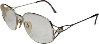 Dior Pre-owned Accessories, female, Yellow, Size: ONE SIZE Pre-owned Vintage Metal Sunglasses