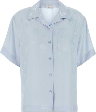 Alexander McQueen Alexander Mcqueen Pastel Light Blue Satin Shirt