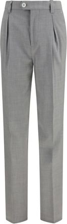 Brunello Cucinelli Pantaloni Dynamic in lana - - Trousers - Uomo - Grigio - S