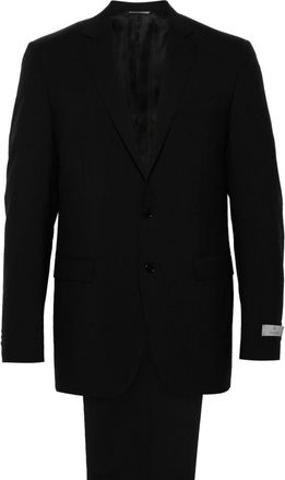 Canali single-breasted wool suit - men - Wool/Cupro/Mohair - 52R - Black
