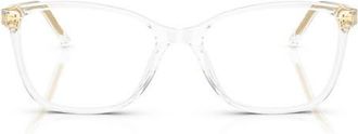 Dolce & Gabbana 54mm Rectangular Optical Glasses in Crystal/demo Lens at Nordstrom