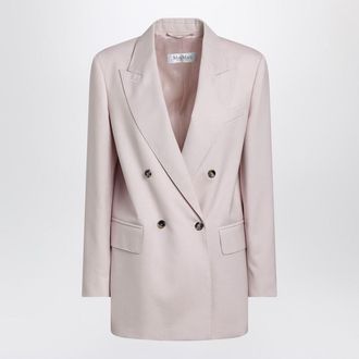 Max Mara Dusty Beige Double-Breasted Wool-Blend Jacket