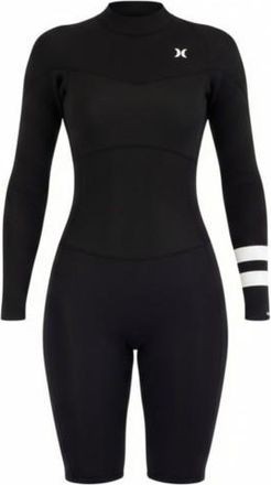 Hurley Air 2mm Mid Shorty Springsuit L/S Neoprenanzug f&uuml;r Damen | schwarz
