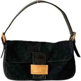 Fendi Pre-owned Baguette Schoudertas - Dames - Vintage Schoudertas - Zwart - ONE Size - Leer - Vintage