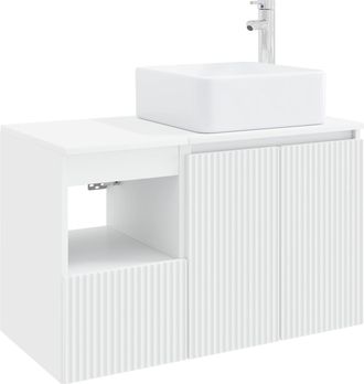 vidaXL Juego De Muebles De Ba&ntilde;o 2 Uds. Blanco Madera De Ingenier&iacute;a Vidaxl