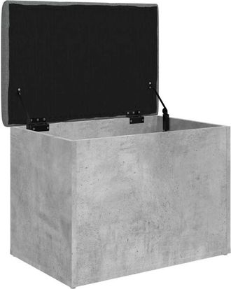 vidaXL Vidaxl - Banco Con Almacenaje Madera Ingenier&iacute;a Gris Hormig&oacute;n 62x42x45cm