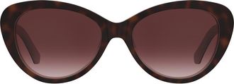 Kate Spade New York josi 55mm cat eye sunglasses in Pink Havana/pink Ds at Nordstrom