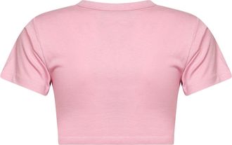 The Attico Womens Cropped T-Shirt Light Pink Cotton T-Shirts & Jerseys