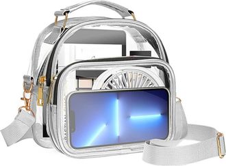 Generic Transparent Women Bags, Transparent PVC Tote Bags | PVC Transparent Bags for Concerts | Clear Bags for Women Clear Bags for Women Large Capacity Cosme