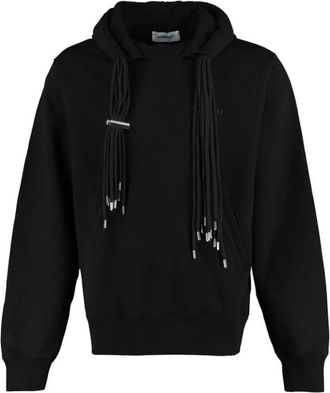 AMBUSH Katoenen sweater met ronde hals en geribde boorden en zoom - Heren - Hoodies - Zwart - XS - Katoen - Hoodies & sweatvesten