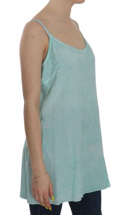 Ermanno Scervino Womens Blue Sleeveless Spaghetti Dress Blouse Viscose