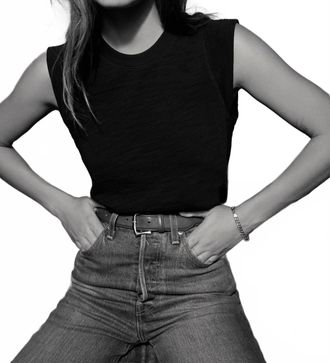 Nation Ltd Patti Muscle Tank In Jet Black