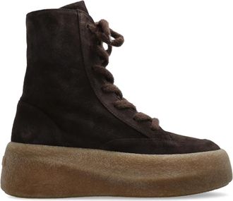 Vic Mati&eacute; Suede platform schoenen - Dames - Veterlaarzen - Bruin - 41 EU - Leer - Schoenen