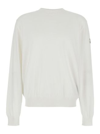 Moncler White Crew Neck Sweater