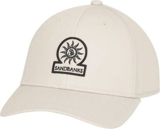 Sandbanks Mens BADGE LOGO CAP STONE Cotton - One Size