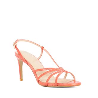 Dune London Womens Ladies Morning - High Heel Strappy Sandals - Pink Leather - Size UK 3