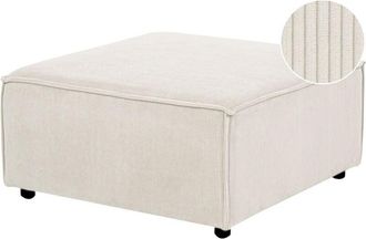 Beliani Ottoman ARDAL Corduroy Off-White