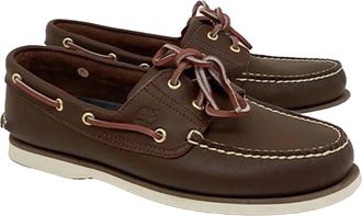 Timberland Mens Boat Shoes Classic Brown Leather