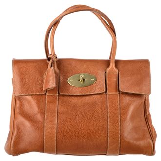Mulberry Pre-owned Womens Bayswater Tote Bag in Brown Cowhide Leather - Mocha Suede - One Size