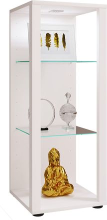 ebuy24 Ebuy24 - Vitrina De Vidrio Vcm De Pie Vitrina De Vidrio Con Vidrio De Seguridad Esg Dimensiones Aprox. Al. 90 X An. 35 X P. 35 Cm Soporte Vitrina Vidr