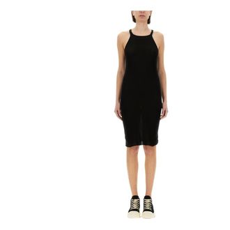 Rick Owens Midi Dresses, female, Black, Size: S Hollywood Racer Back Tank