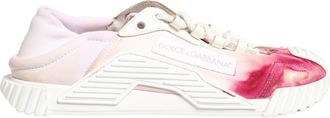 Dolce & Gabbana White NS1 Lace Up Low Top Sneakers Womens Shoes (Pre-Owned)