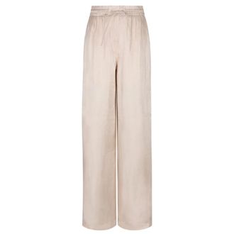 Dante6 Glanzende wijde broek in Peach Fuzz - Dames - Broeken - Roze - Maat: M Viscose