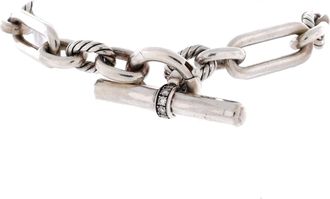 David Yurman Lexington Chain Bracelet Sterling Silver with Diamonds 9.8mm