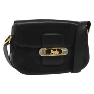 Celine Pre-owned Leather celine-bags - Dames - Vintage Schoudertas - Zwart - ONE Size - Leer - Vintage