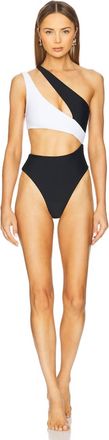 lovewave Tenzin One Piece Swimsuit In Black / White