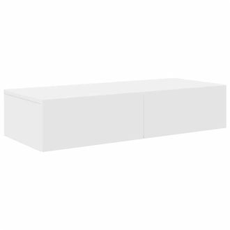 vidaXL Estante De Pared Con Cajones De Madera Contrachapada Blanco Vidaxl