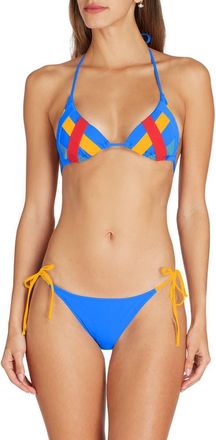 Valimare Ibiza Bandage Triangle Bikini Top in Blue at Nordstrom, Size X-Large It