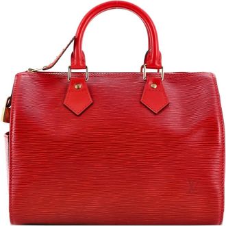 Louis Vuitton Borsa a mano Speedy 25 in pelle &Eacute;pi con tracolla - Rosso