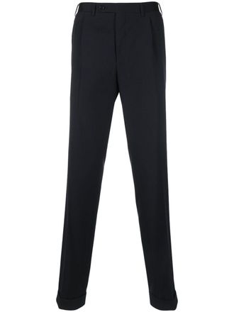 Canali straight-leg wool tailored trousers - Blue