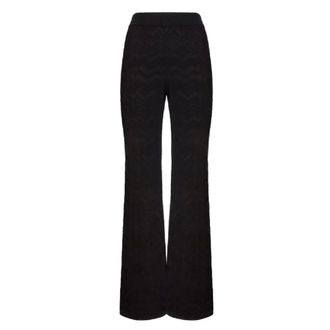 Missoni Dames, Broeken, Zwart, Maat: L Wol