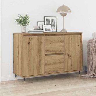 vidaXL Credenza Con Cassetto Rovere Artigianale 101.5 X 35 X 70 Cm - Vidaxl